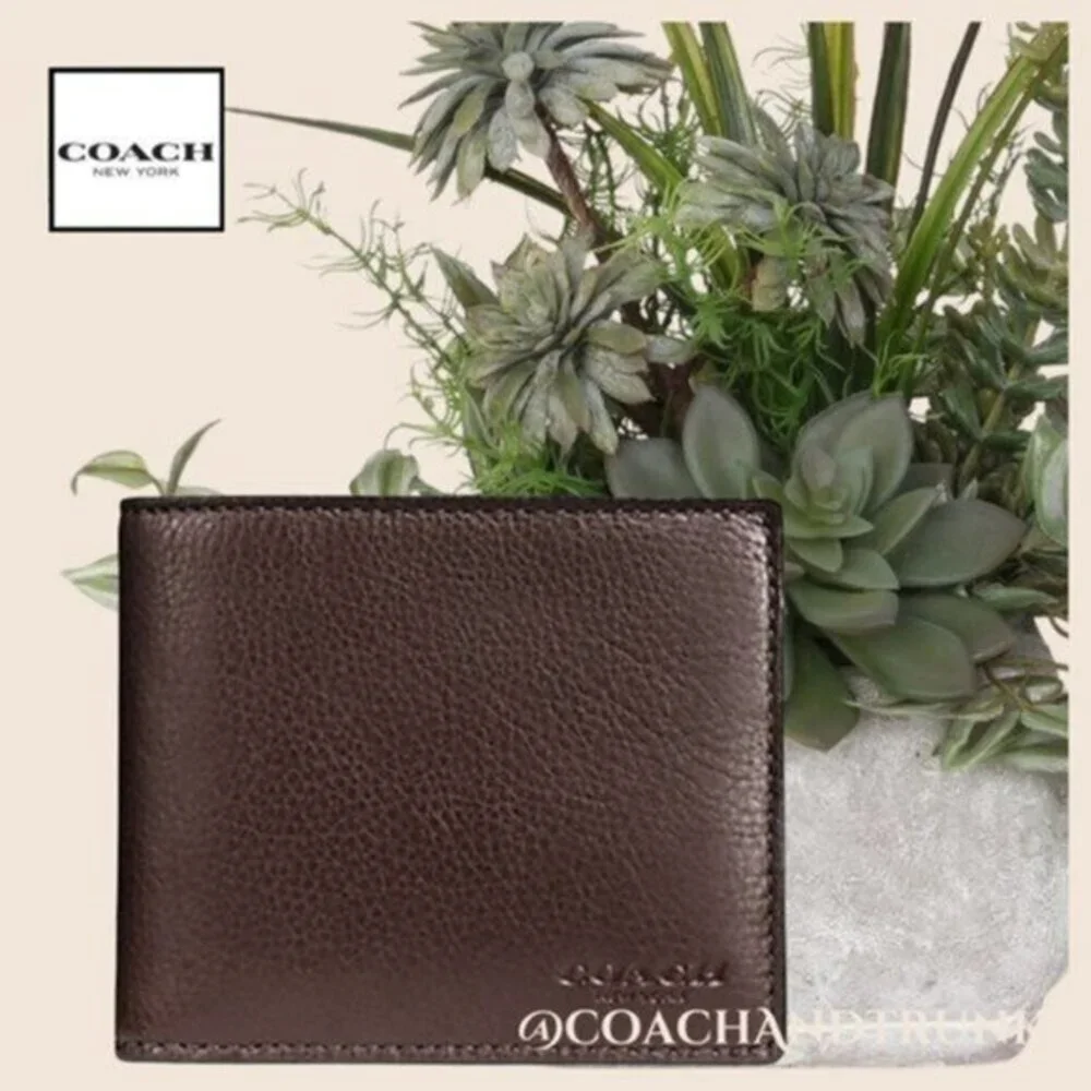 COACH Leather 3 in 1 Wallet Compact Mahogany NWT